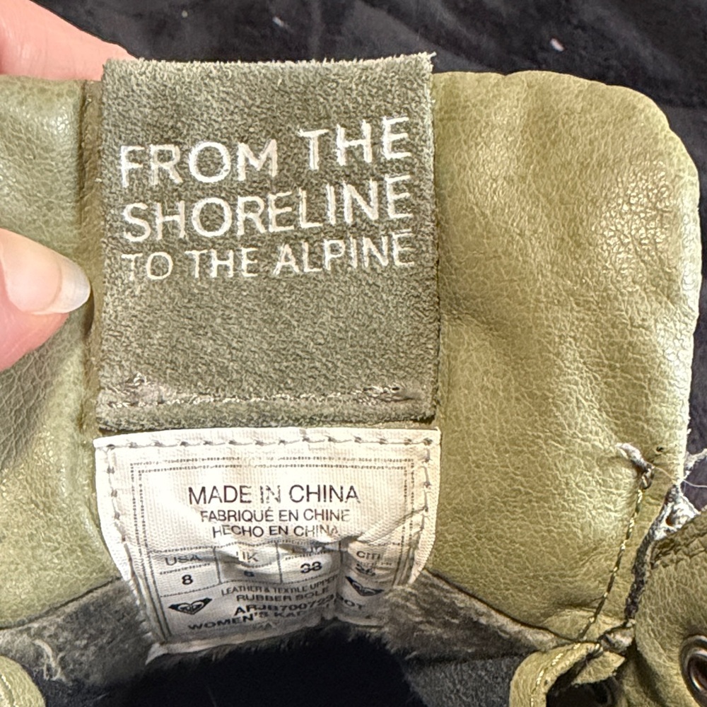 Roxy Olive and Chestnut High-Top Sneakers - Picture 3 of 4
